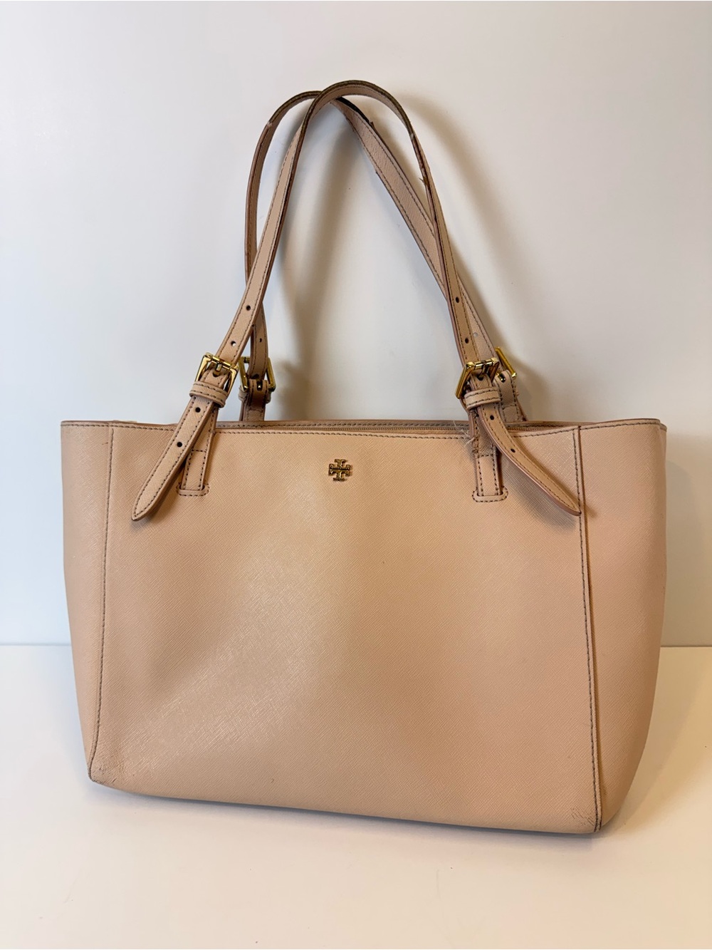 Tory Burch York Small Buckle Tote Powder Pink - Picture 2 of 13